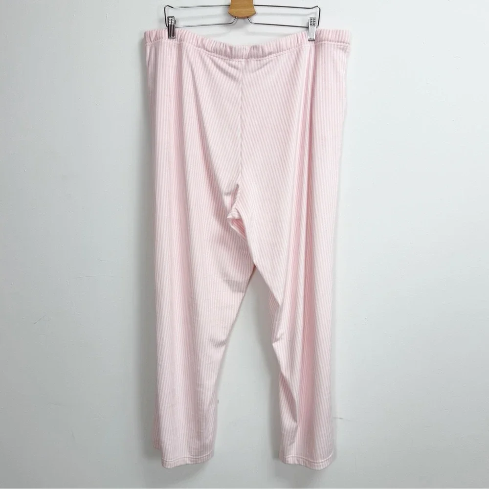 Charter Club Intimates Pants Womens XXL Pink Fleece Drawstring Pajamas PJS NWT
